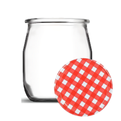 miniatura Vasos de Yogur y Postre de Cristal de 150 ml con Tapa Metálica 1