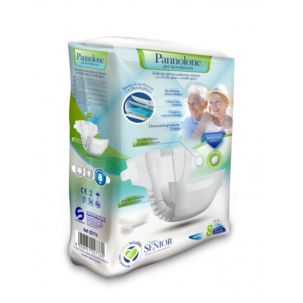 Incontinencia Pañal Adulto - 8 Piezas Talla Extra-grande