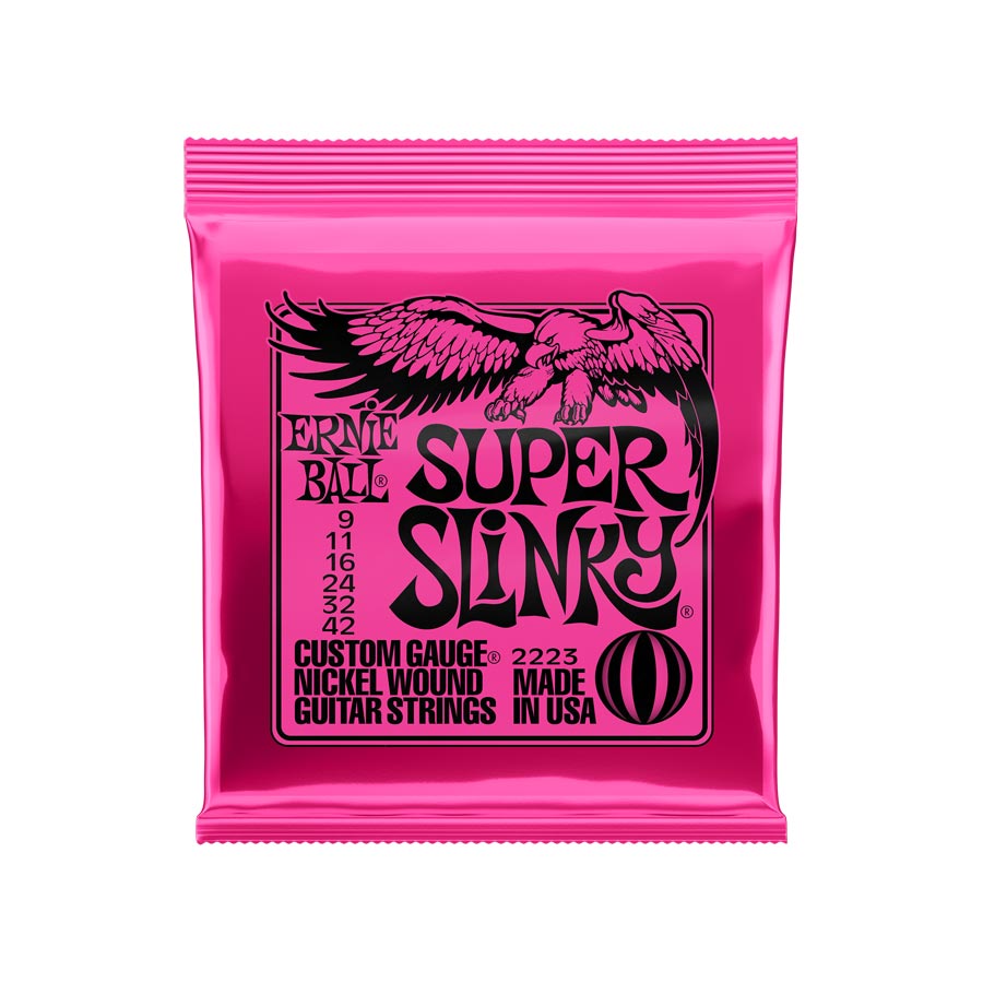 Cuerdas para Guitarra Eléctrica Ernie Ball Super Slinky (9-42)