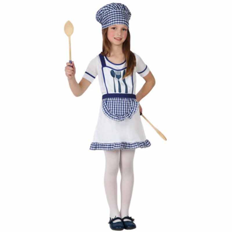 Disfraz cocinera niña. Talla 10-12