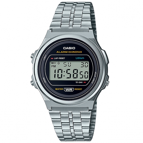 CASIO Casio  A171we-1adf Reloj De Pulsera Digital Para Unisex Color Plateado