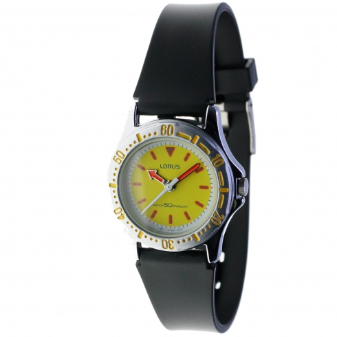 Lorus Lorus  Rzk-525-10 Reloj De Pulsera Analógico Para Niño Color Amarillo Correa Cau