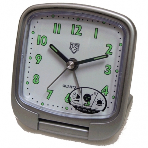 Mary G Despertador Mary-g A-808-mt Repeticion Luz Crescendo Color Plata