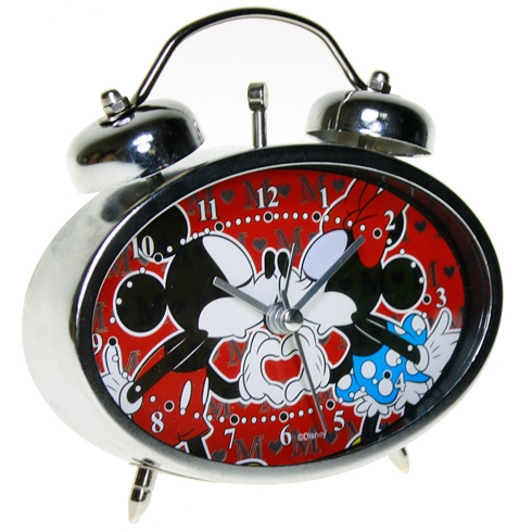 Disney Despertador Ovalado Mickey Wd-7386-r Esfera Roja