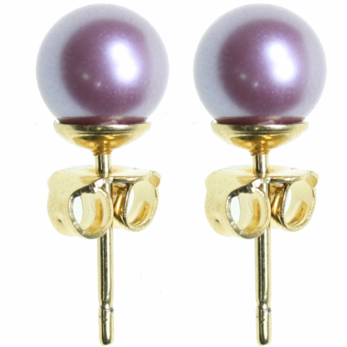 Perlas Mallorca Pendientes Perlas Mallorca P.berenjena 7mm. Pm-73007