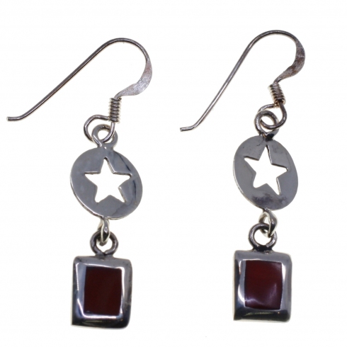 Mary G Pendientes Plata/ Nacar Colores