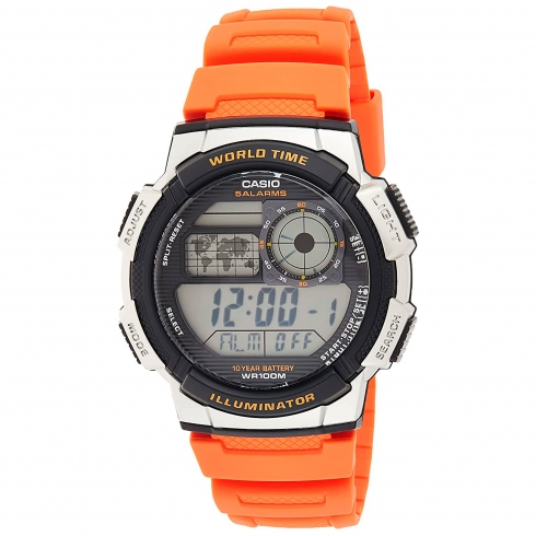 CASIO Casio Collection Ae-1000w-4bvdf Reloj De Pulsera Digital Para Unisex Color Naran