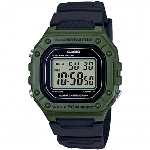 CASIO Casio Youth W-218h-3avef Reloj De Pulsera Digital Para Hombre Color Verde