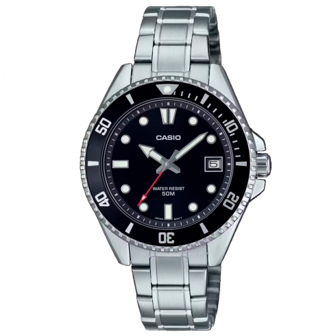 CASIO Casio Collection Mdv-10d-1a1vdf Reloj De Pulsera Analógico Para Mujer Color Negr