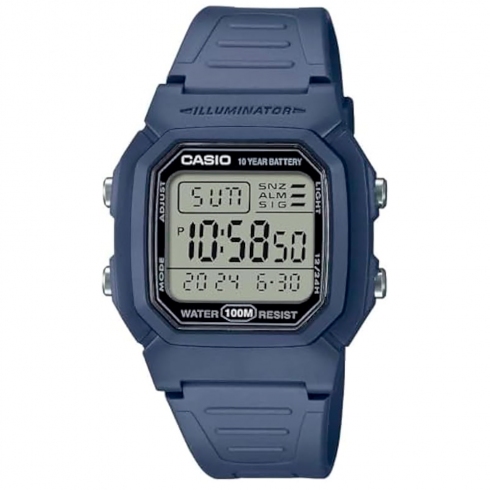 CASIO Casio  W-800h-2avdf Reloj De Pulsera Digital Para Hombre Color Azul