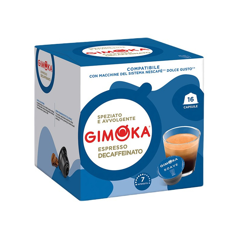 Gimoka Soave Descafeinado 16 cápsulas compatibles Dolce Gusto