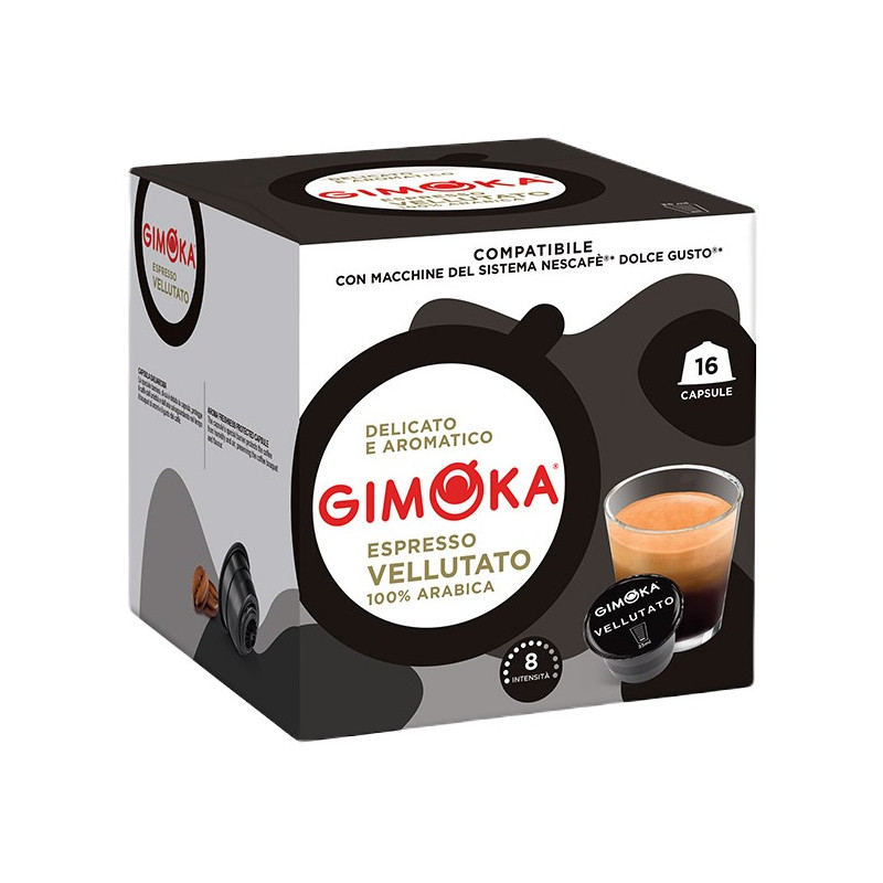 Gimoka Espresso Vellutato 16 cápsulas compatibles Dolce Gusto