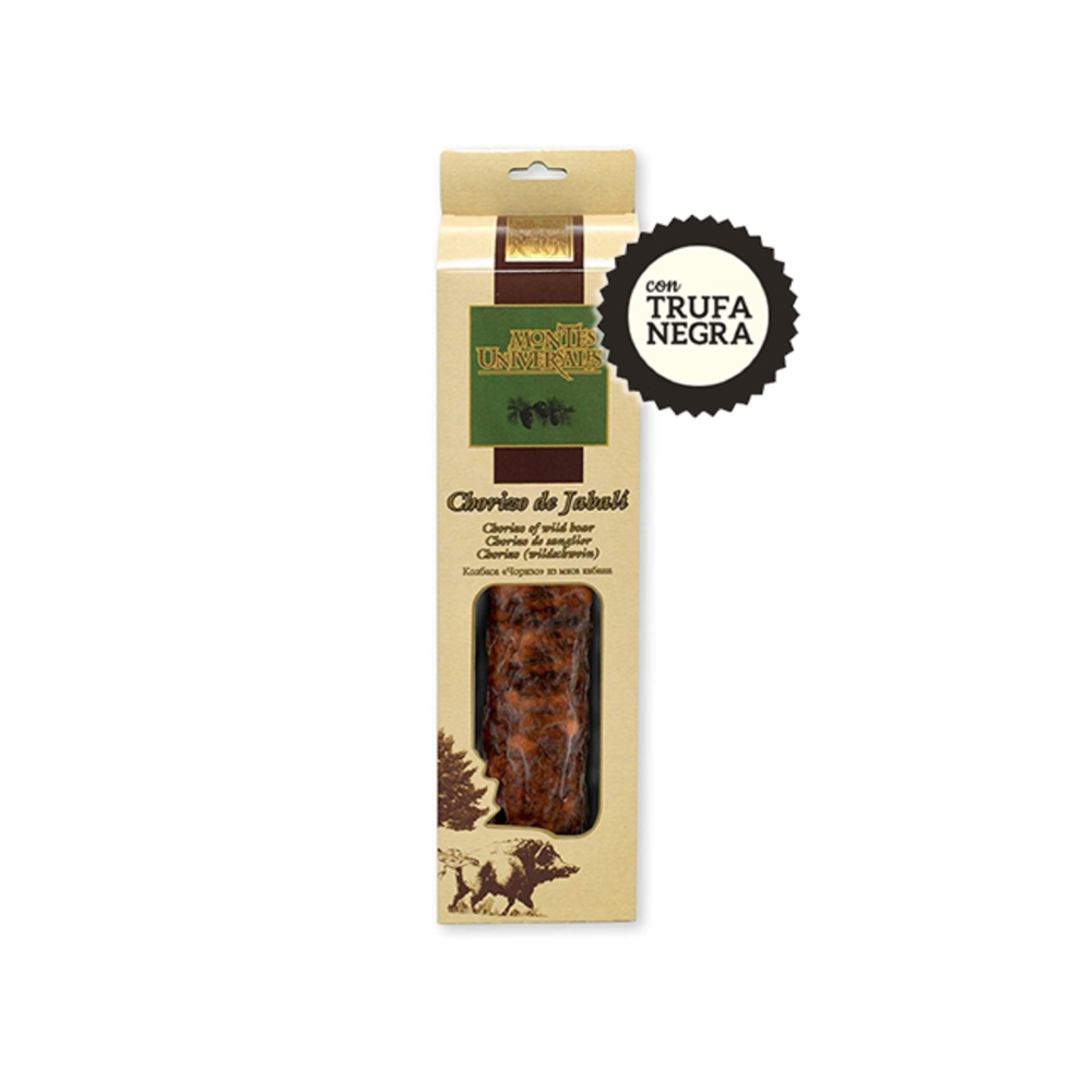 Chorizo cular de jabalí con trufa negra estuchado Montes Universales