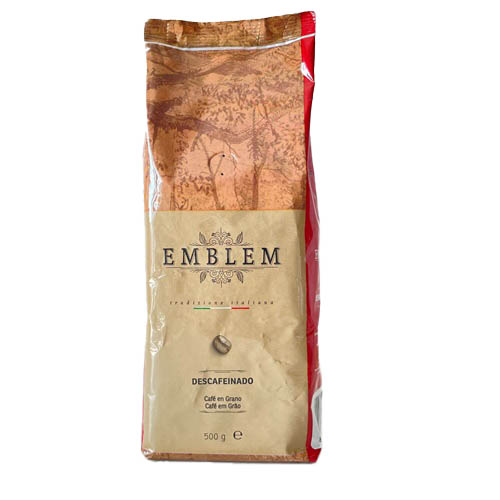 Café en Grano Emblem Descafeinado. Sabor Intenso 500 g
