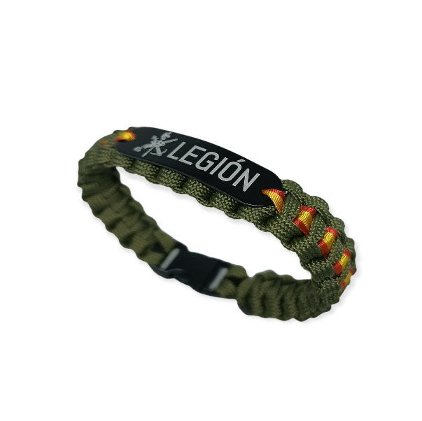 Pulsera España paracord escudo Legión Verde oliva 1