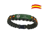 miniatura Pulsera España paracord escudo Ejército de Tierra Verde 3