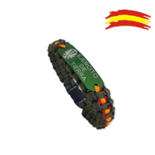 miniatura Pulsera España paracord escudo Ejército de Tierra Verde 2