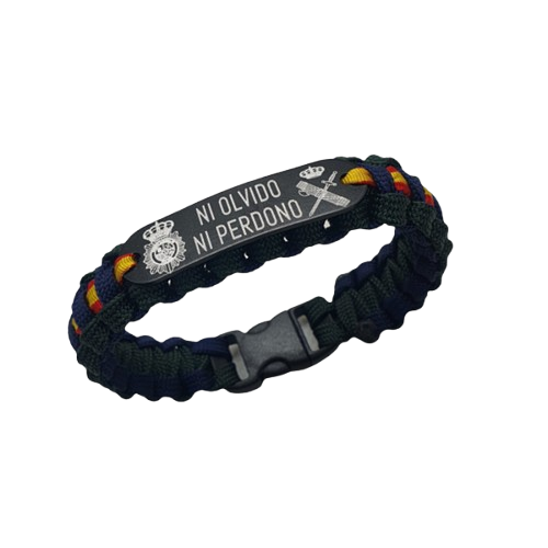 Pulsera España. Escudos G. Civil y del CNP - Ni Olvido ni Perdono
