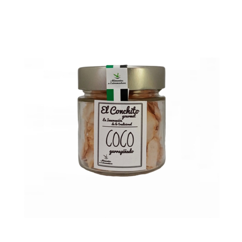 El Conchito Gourmet Lote 7 - COCO GARRAPIÑADO   6 Tarros de Cristal x 70 gr