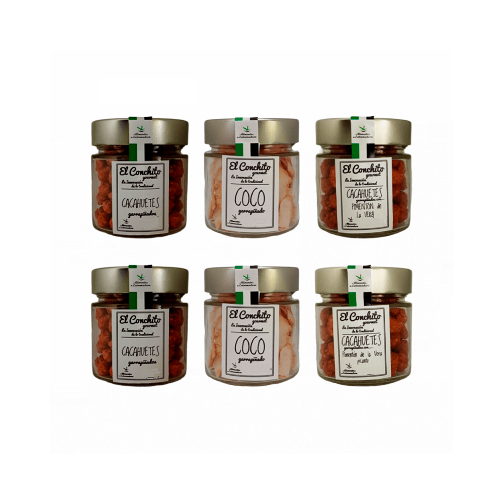 El Conchito Gourmet Lote 22 - 6 Tarros de Cristal surtidos