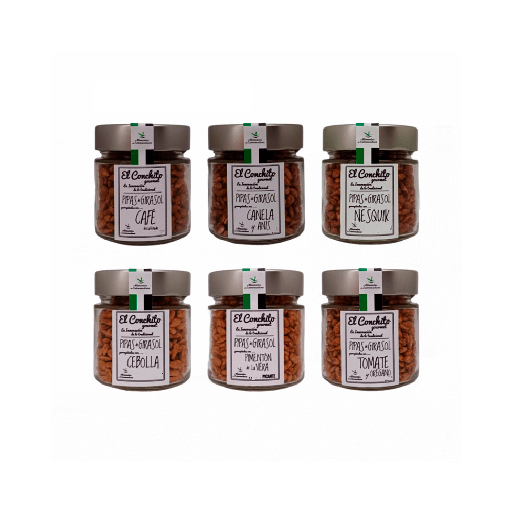 El Conchito Gourmet Lote 33 - 6 Tarros de Cristal surtidos x 110 gr