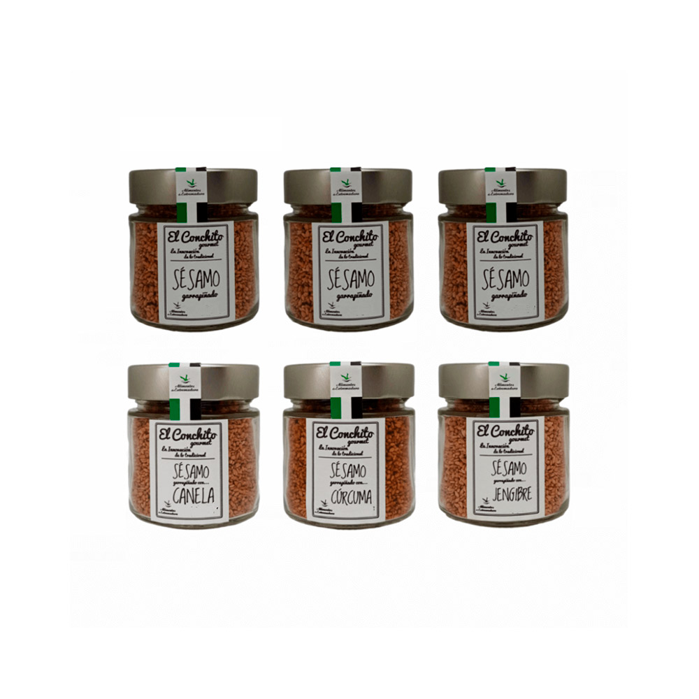 El Conchito Gourmet Lote 37 - 6 Tarros de Cristal surtidos