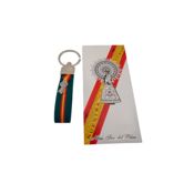 miniatura Llavero elástico verde España y cinta de la virgen del Pilar
