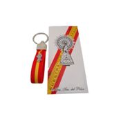 miniatura Llavero elástico España y cinta de la virgen del Pilar