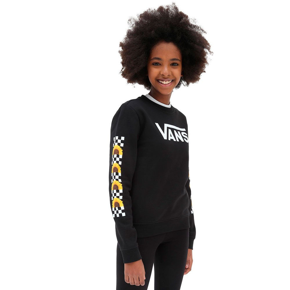 Imagen SUDADERA VANS SUNLIT CREW FLEECE NEGRO  VN0A7RTXBLK1 HOODIE NIÑA