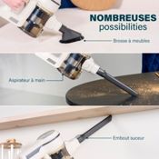 miniatura Aspirador Escoba 140W 2 en 1 Recargable Blanco Princess 339380 4