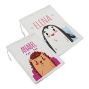 miniatura Bolsa desayuno merienda personalizada animales