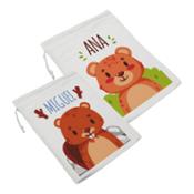 miniatura Bolsa desayuno merienda personalizada animales