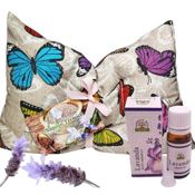miniatura Pack - 1 Saco térmico de semillas para microondas 30 cm x 18 cm y 1  Aceite aroma lavanda 10 ml