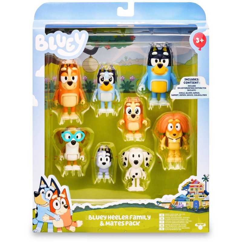 Bluey Pack de Ocho figuras Bluey
