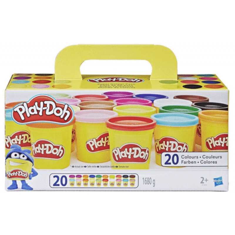 Play-Doh Plastilina Play-Doh Pack Super Color 20 Botes
