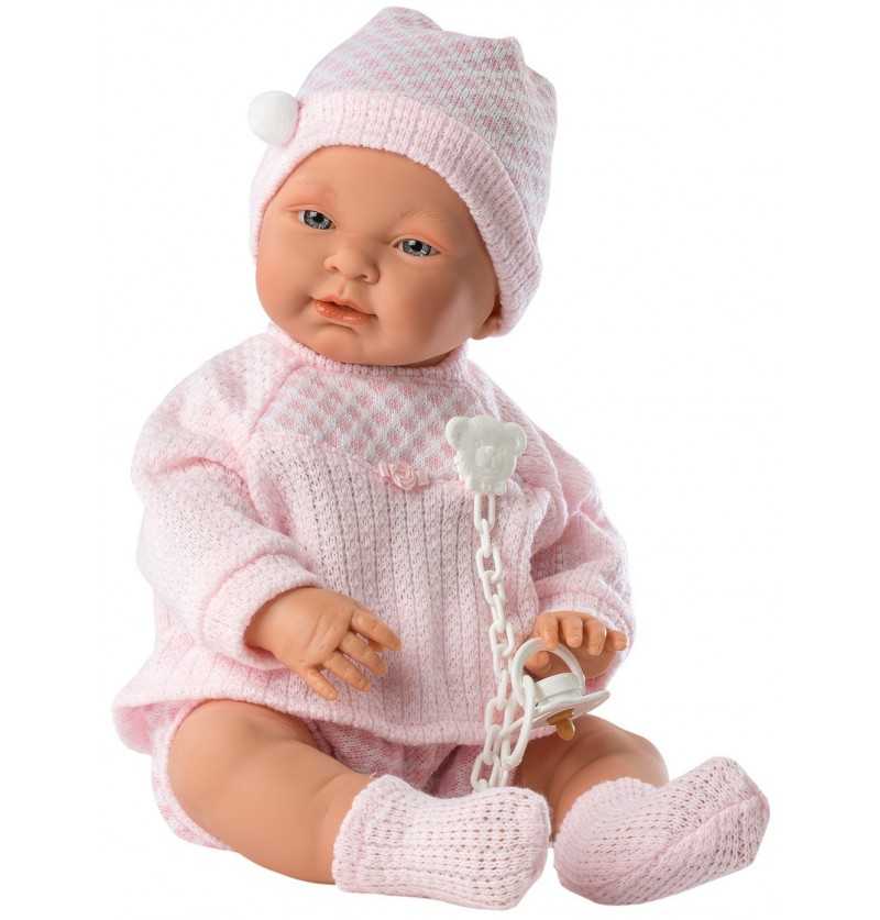 Llorens Muñeca Recién Nacida Sofia Vestido Rosa - cuerpo de Vinyl
