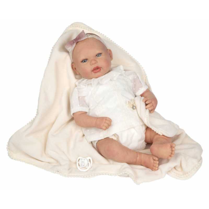 Arias Muñeca Bebé Reborn Delia con Manta - cuerpo de vinyl