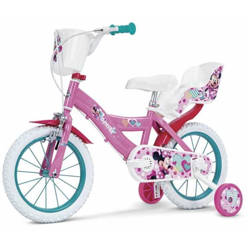 Minnie Mouse Bicicleta Infantil Minnie Mouse Disney Huffy Rosa 14 pulgadas