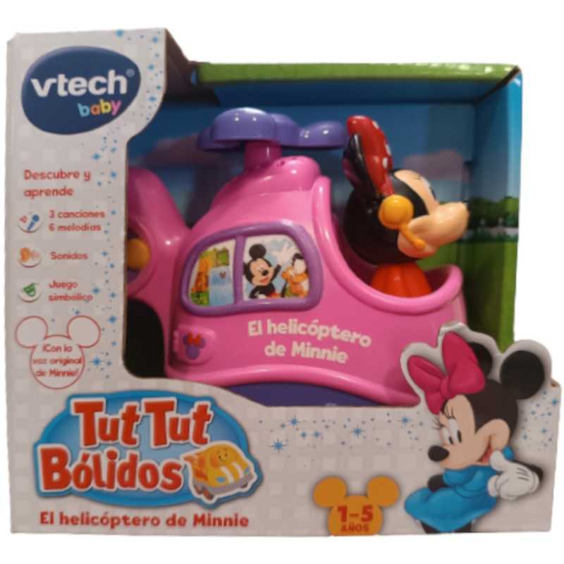 Minnie Mouse Helicóptero Rosa de Minnie Mouse Disney Tut Tut Bólidos