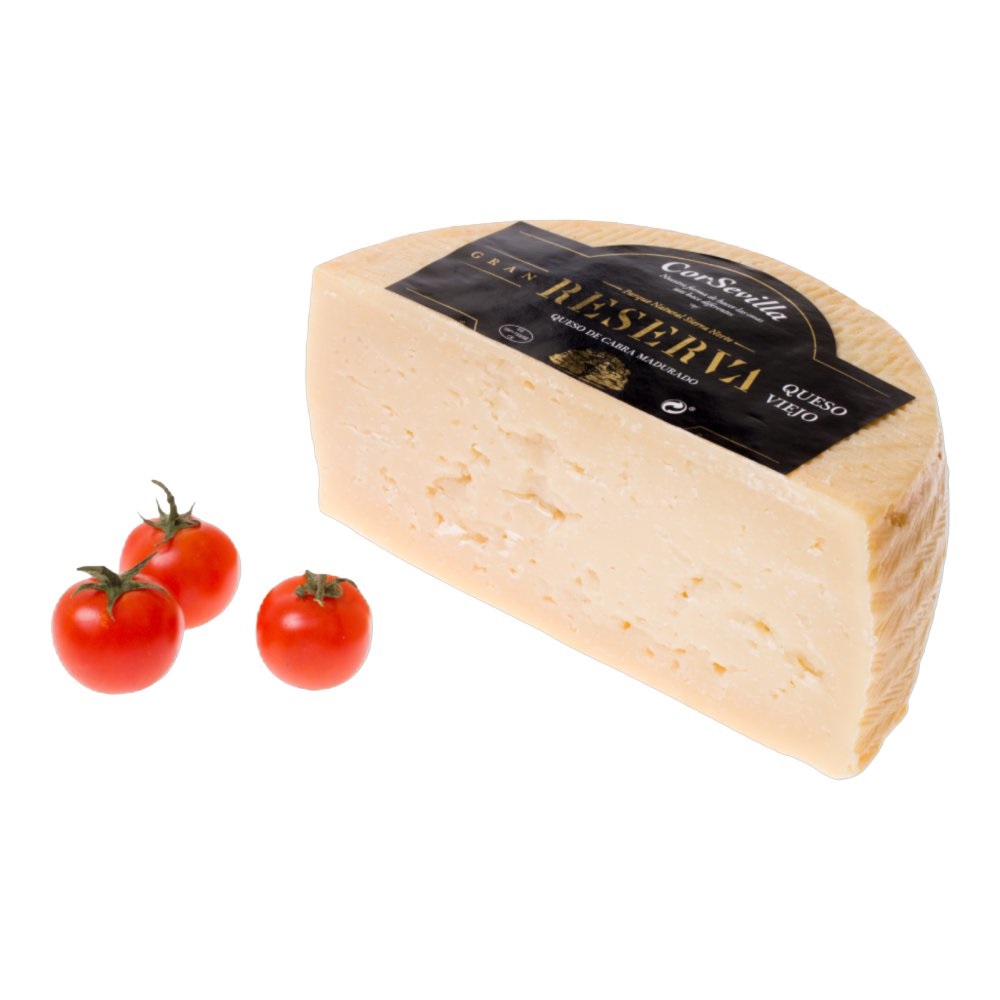 Queso Viejo Gran Reserva de leche cruda de cabra – Mitad de queso de 2,2 kg. (1,1 kg aprox.)