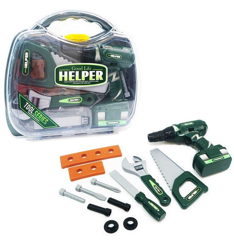 Kapaxko Maletín Herramientas Infantil con Taladro Eléctrico