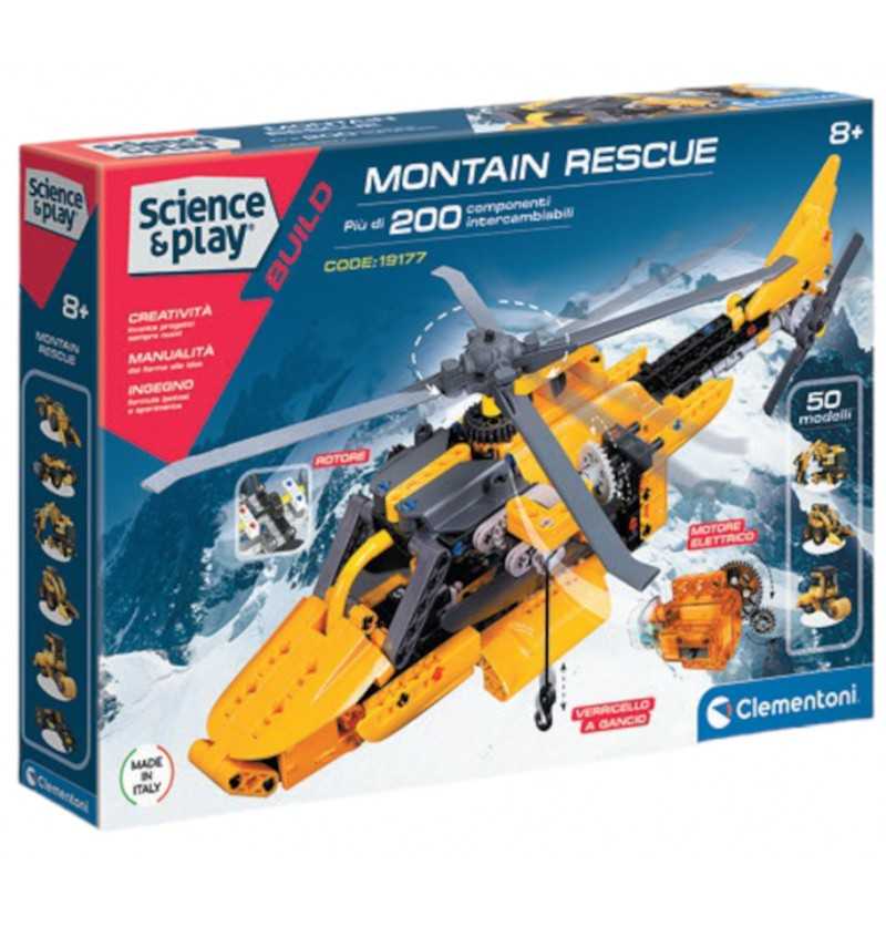 Clementoni Juego Construcción Helicóptero de Rescate