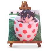 miniatura Caballete madera con azulejo personalizado