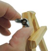 miniatura Caballete madera con azulejo personalizado