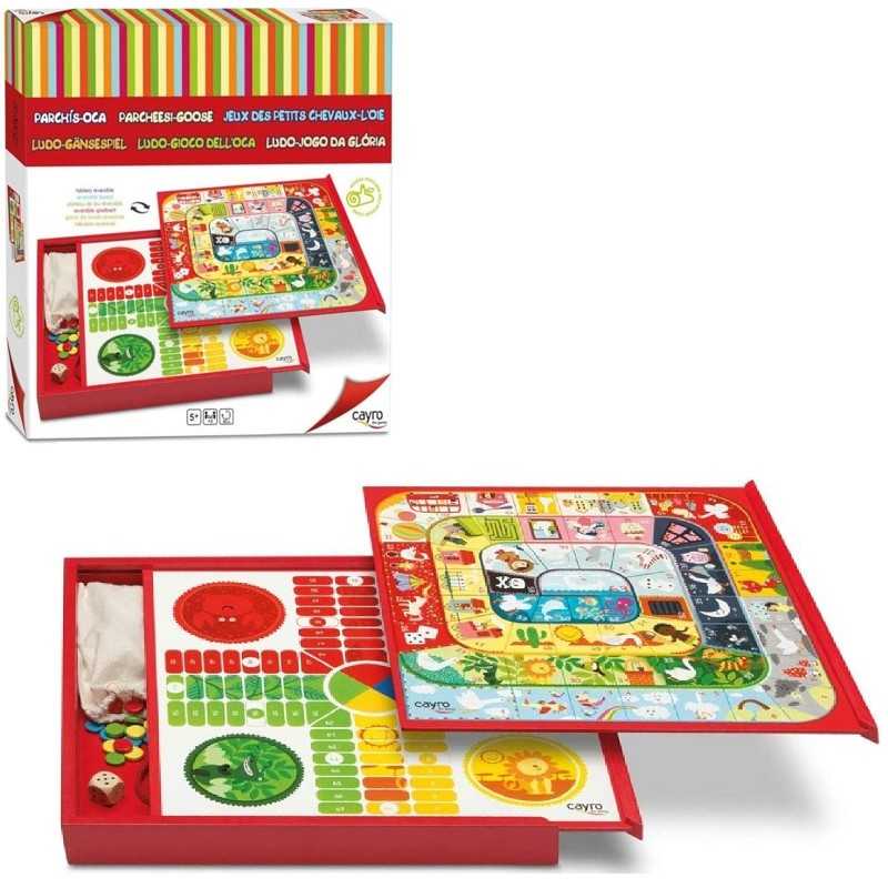 Cayro Juego de Parchís y Oca en Caja Madera