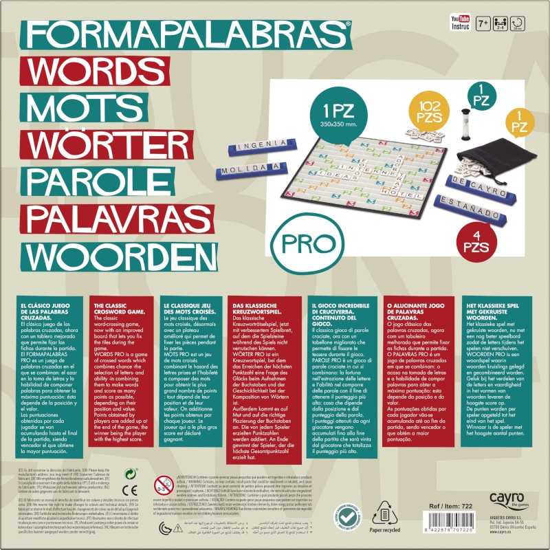 Cayro Juego de Mesa FormaPalabras Pro