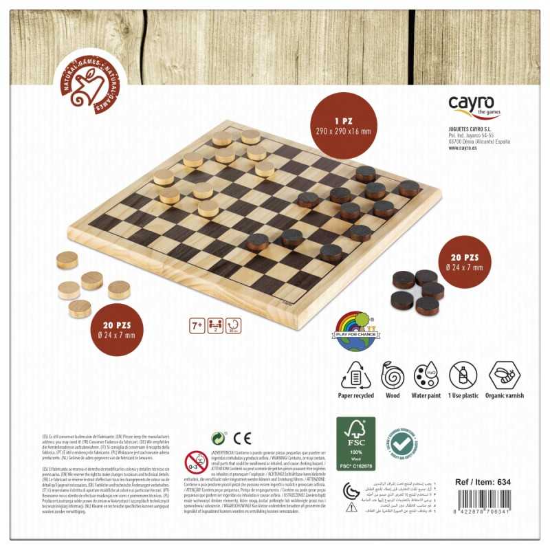 Cayro Juego de Mesa Damas en Madera 10 x 10