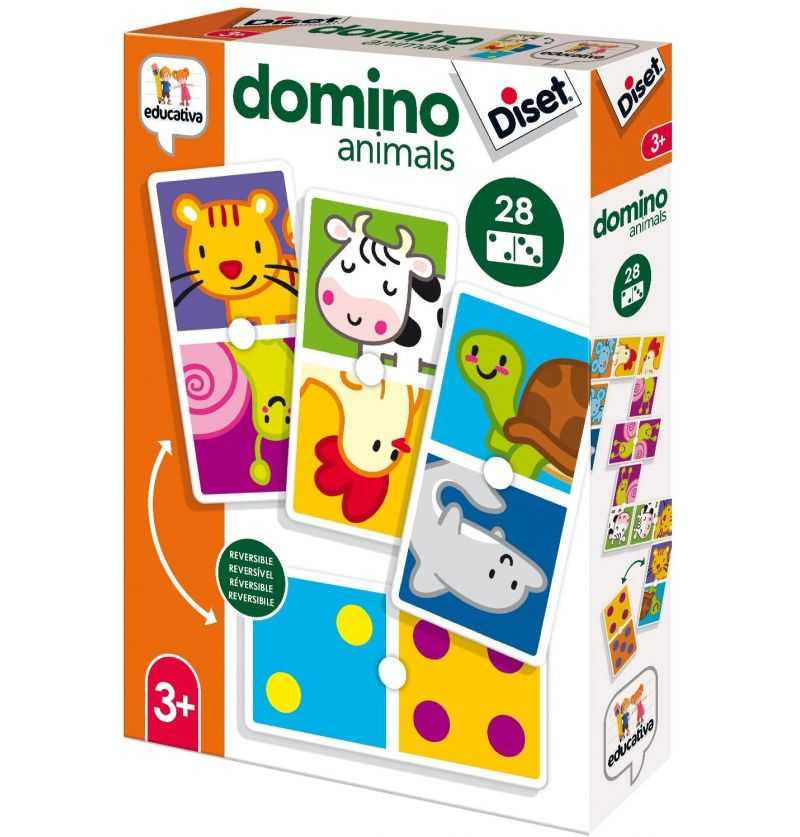 Diset Juego Domino Infantil Animales y Puntos