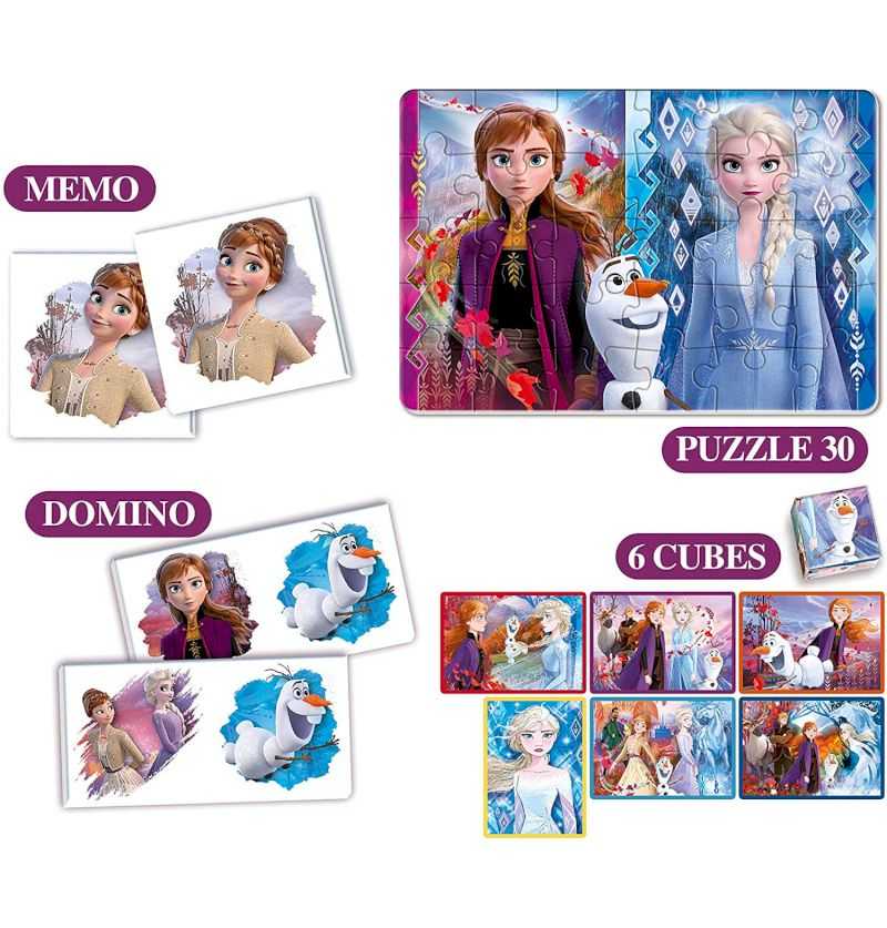 Princesas Disney Juegos Educativos Edukit Princesas Frozen Disney - Puzzle - Domino - cubos - Memori