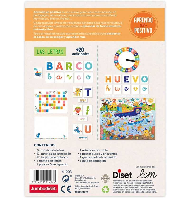 Diset Juego educativo Aprende en Positivo Las Letras